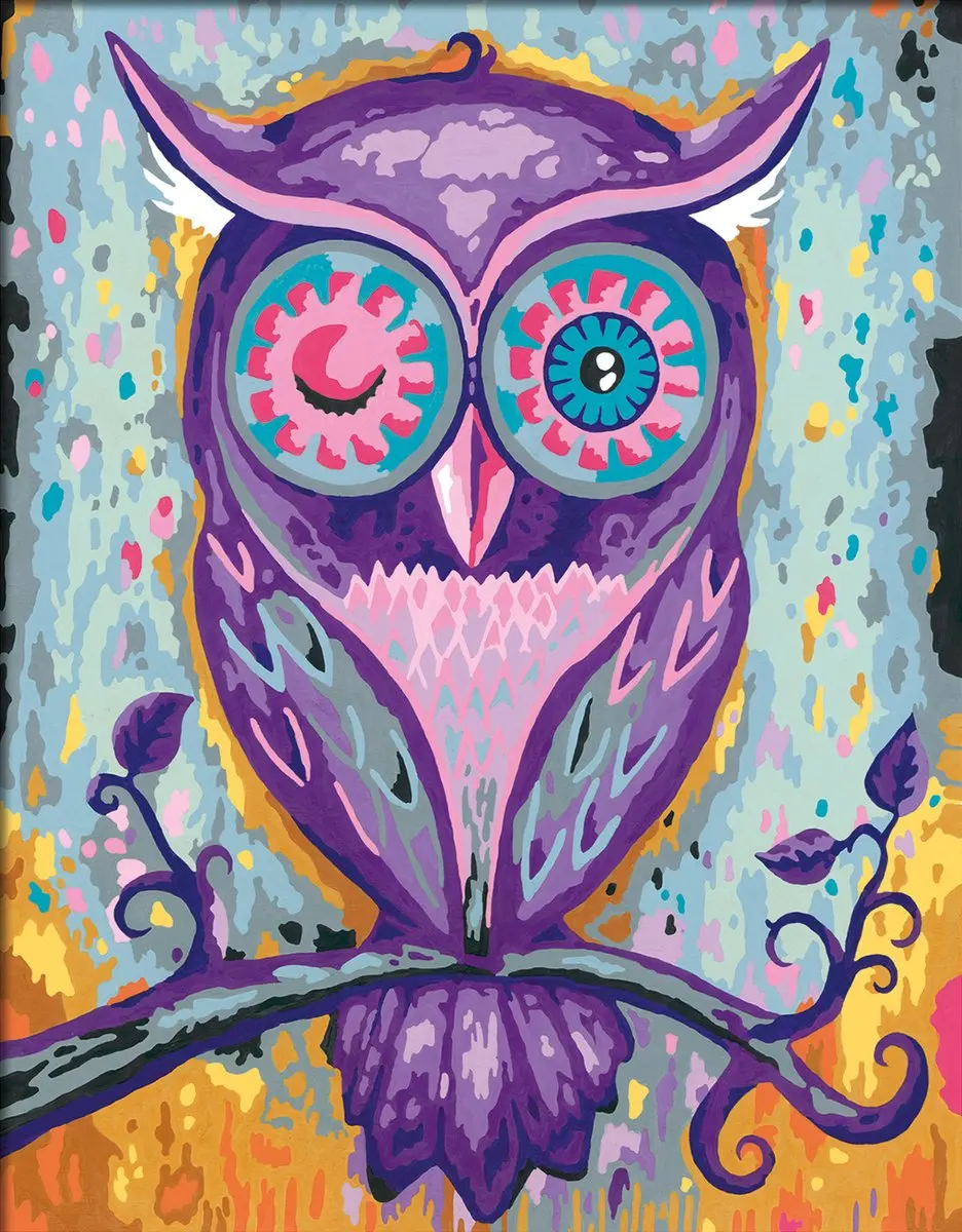 Ravensburger CreArt Dreaming Owl - Schilderen op nummer - afbeelding 4 van 6