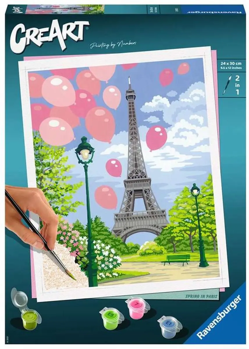 Ravensburger CreArt Spring in Paris - Schilderen op nummer - afbeelding 3 van 6