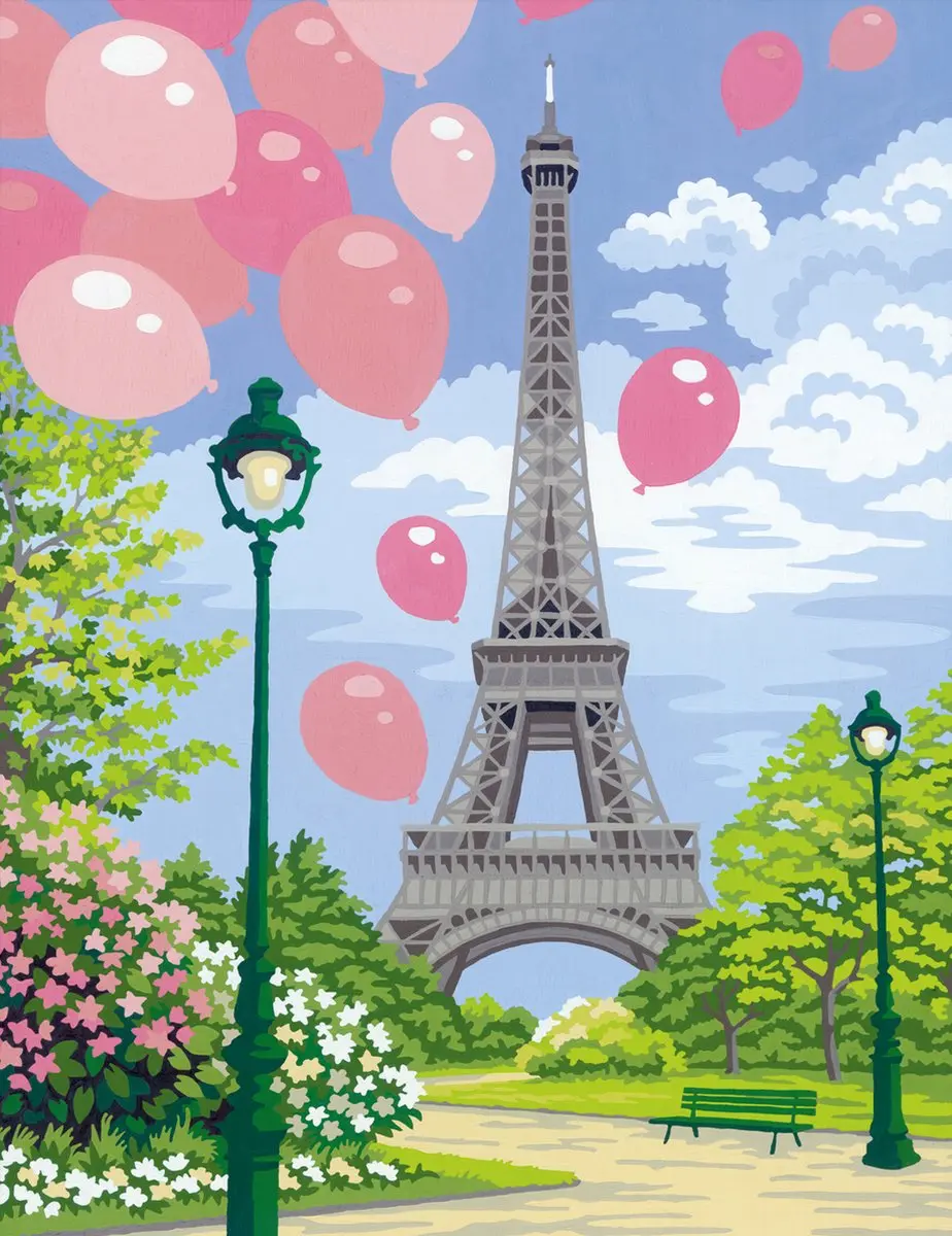 Ravensburger CreArt Spring in Paris - Schilderen op nummer - afbeelding 6 van 6