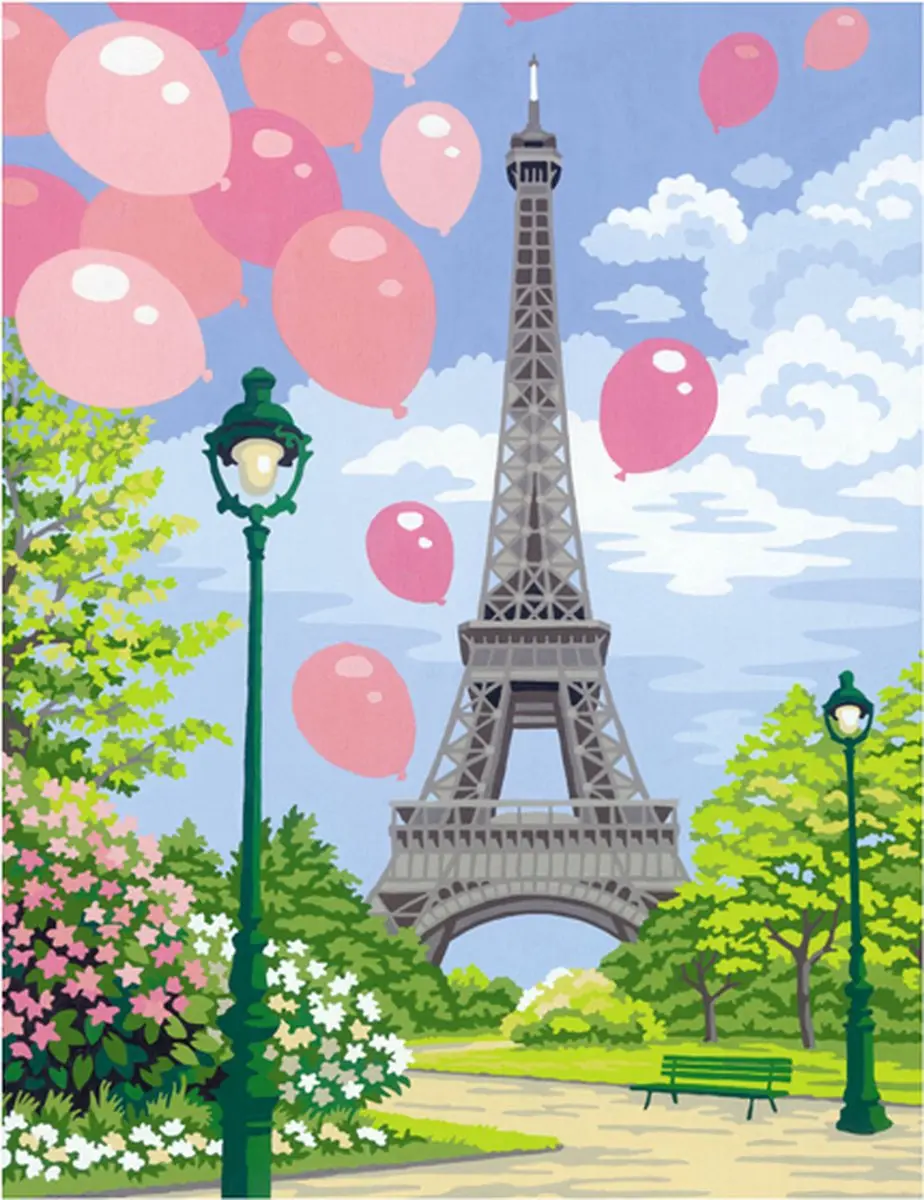 Ravensburger CreArt Spring in Paris - Schilderen op nummer - afbeelding 2 van 6