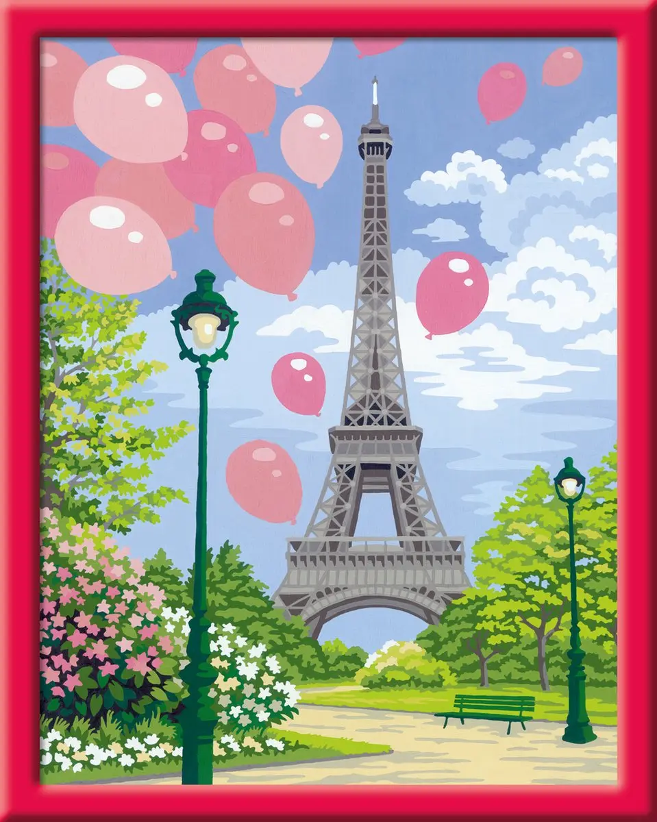 Ravensburger CreArt Spring in Paris - Schilderen op nummer - afbeelding 4 van 6