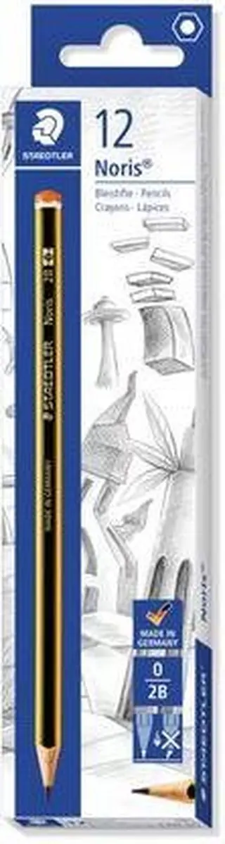 Staedtler Noris Potlood 2B 120-0 - Doos à 12 stuks - afbeelding 4 van 6