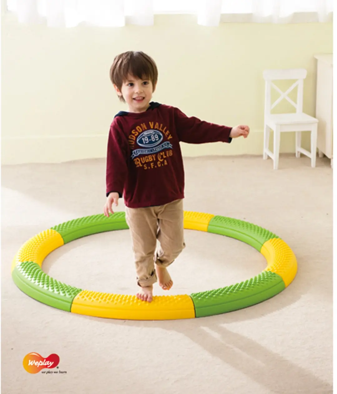 Eduplay balanspad speelgoed Tactile Curve Path multicolor karton.