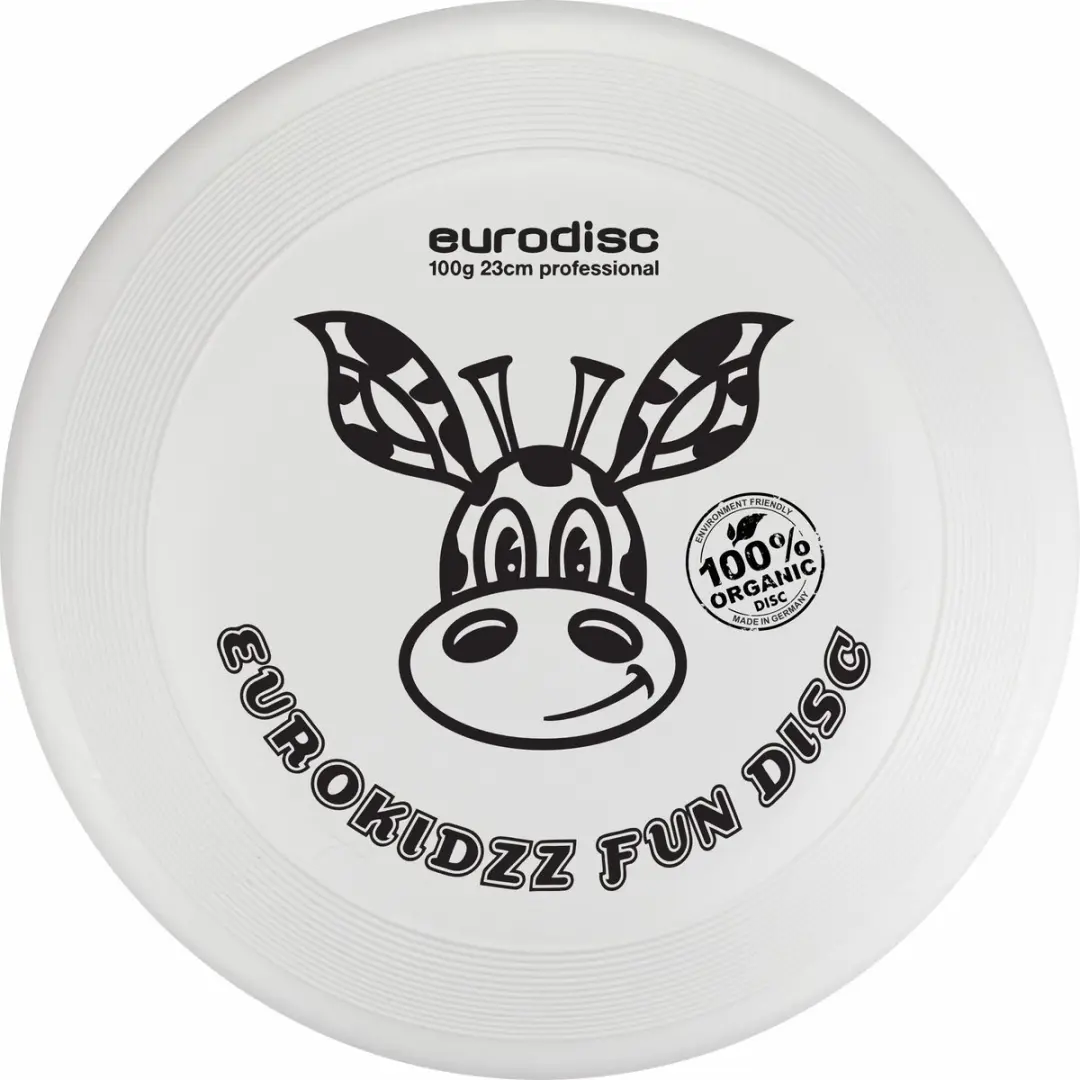 Kinderfrisbee Eurodisc Kidzz Giraffe 100 gr White ED0100WHGF Wit 23 cm