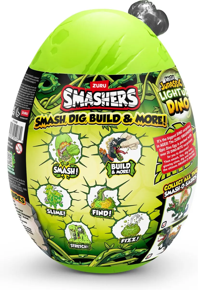 Zuru Smashers Mega Jurassic Lichtgevende Dinosaurus - afbeelding 5 van 6