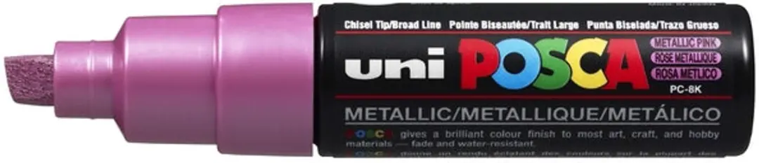 Posca Metallic Roze Verfstift - Schuine Punt Breed - afbeelding 5 van 6