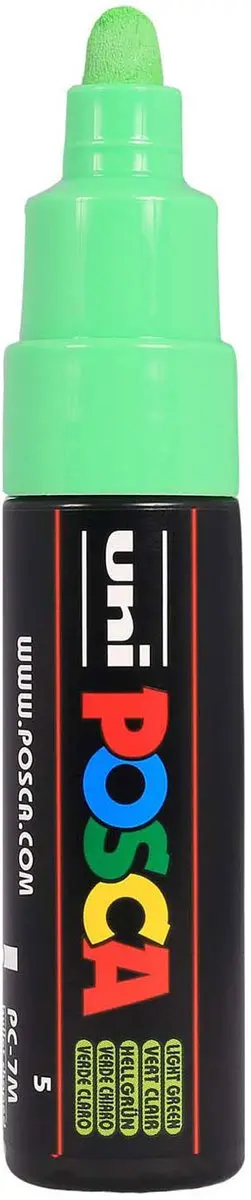 Posca PC7M VC Verfstift Breed - Lichtgroen - afbeelding 3 van 4