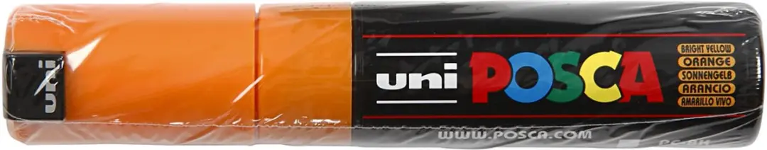 POSCA PC-8K Verfstift - Beitelpunt 8 mm - Oranje - afbeelding 5 van 6