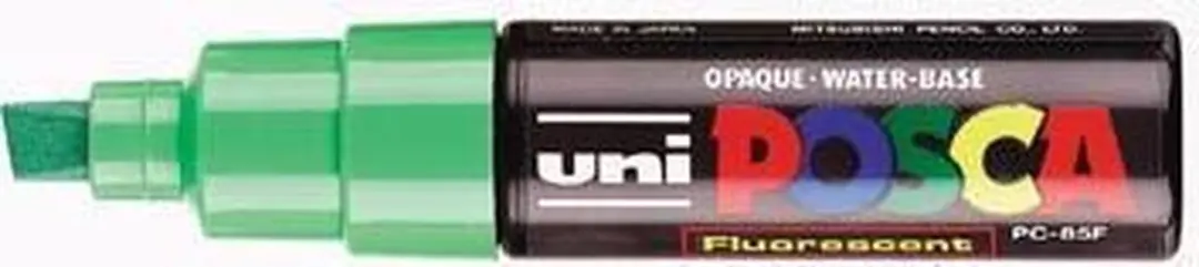 Posca PC-8K Verfstift Beitelpunt - 8mm - Fluor Groen - afbeelding 3 van 6
