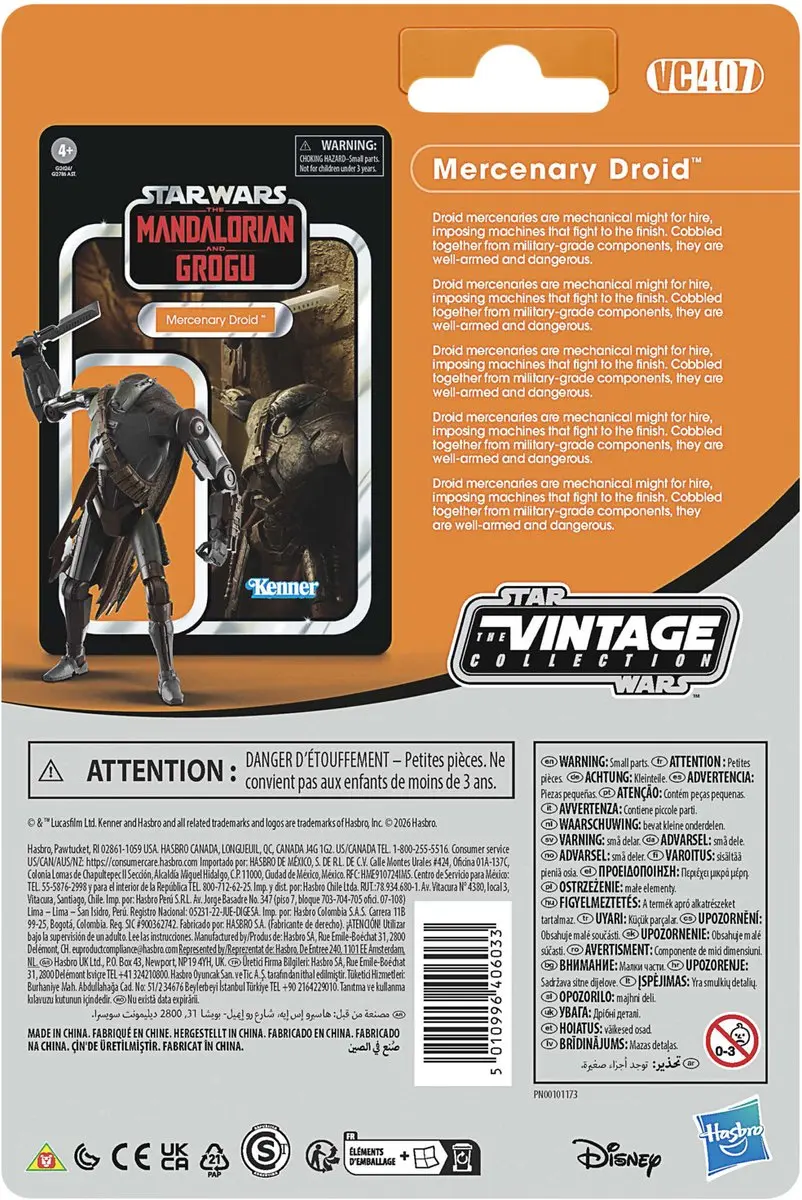 Hasbro Star Wars Vintage Mercenary Droid Actiefiguur 10cm - afbeelding 4 van 6