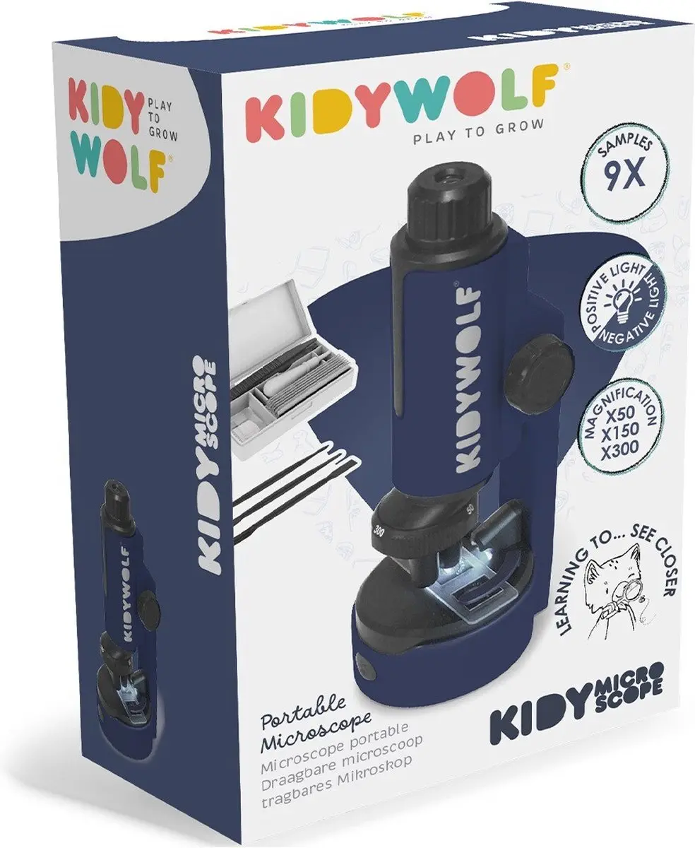 Kidywolf KIDYMICROSCOPE-BU Kindermicroscoop - Blauw - afbeelding 4 van 6