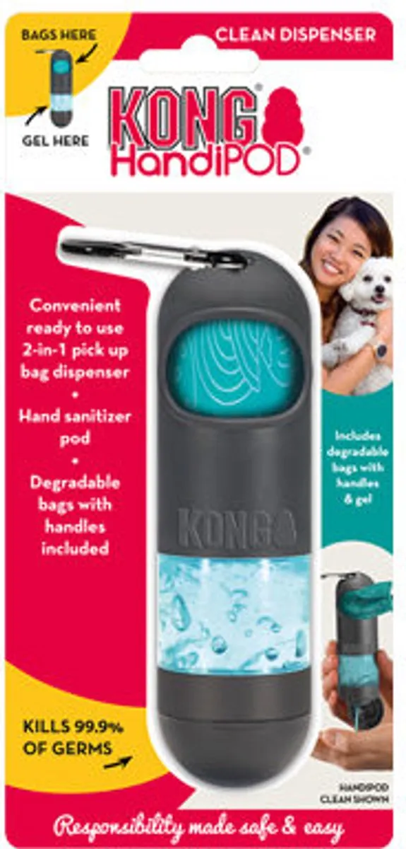 KONG HandiPod Clean Dispenser - Poepzakhouder met Handgel - 10 Stuks