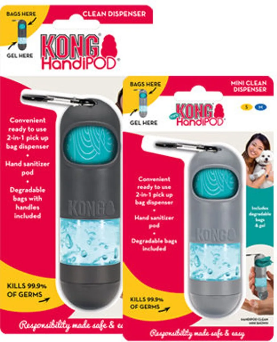 KONG HandiPod Clean Dispenser - Poepzakhouder met Handgel - 10 Stuks