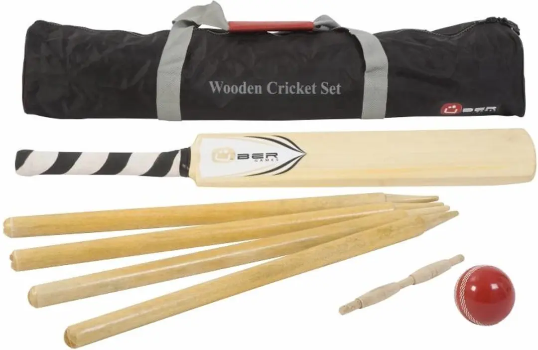 Houten Cricket set