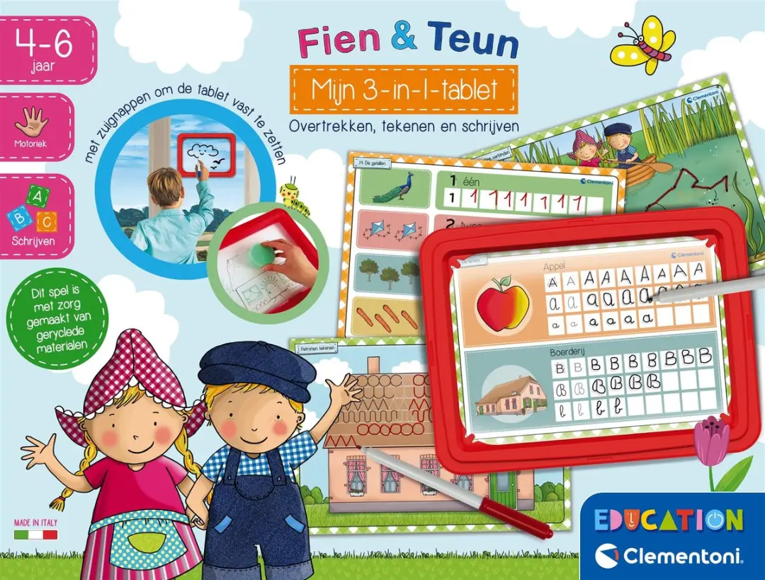 Clementoni Fien & Teun 3-in-1 Schoolbord