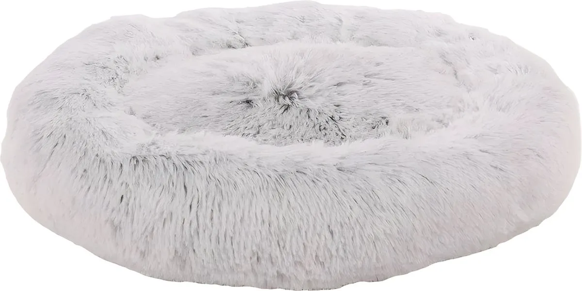 Flamingo Fluffy Donut Hondenbed Grijs 70x70x14cm