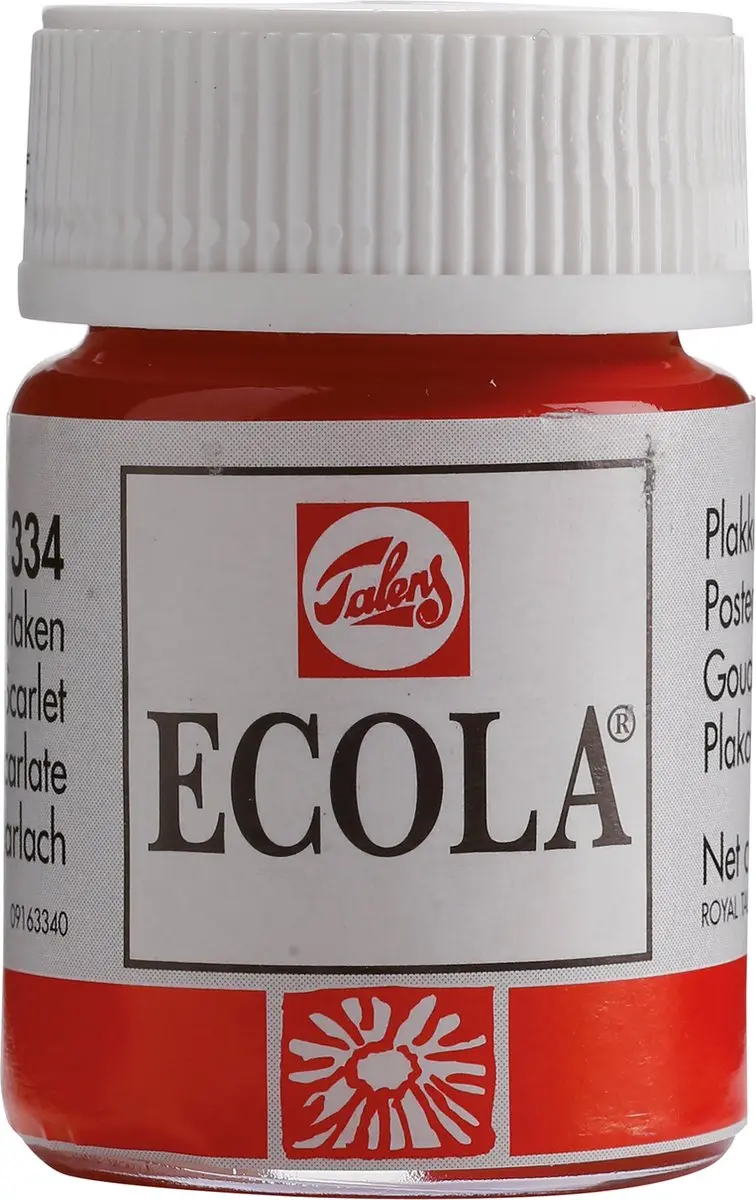 Bruynzeel Ecola Plakkaatverf 334 Scarlet - 16ml - afbeelding 3 van 4