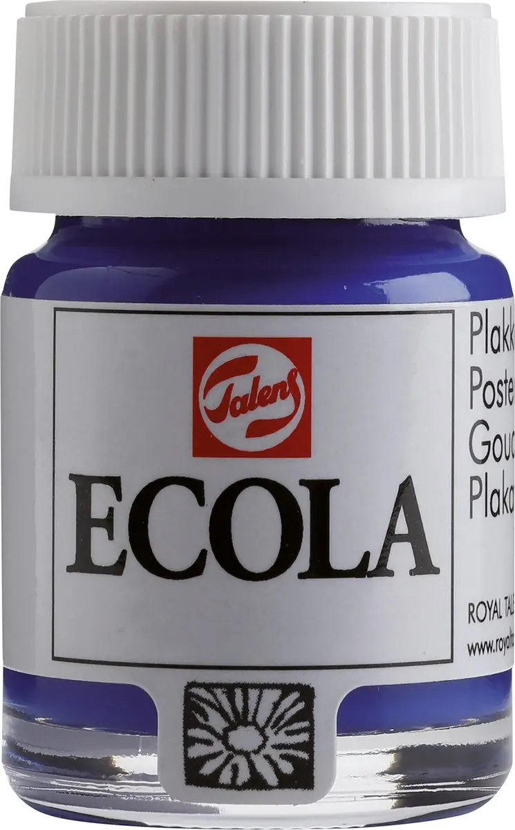 Bruynzeel Ecola Plakkaatverf 502 - 16ml - Donkerblauw - afbeelding 4 van 4