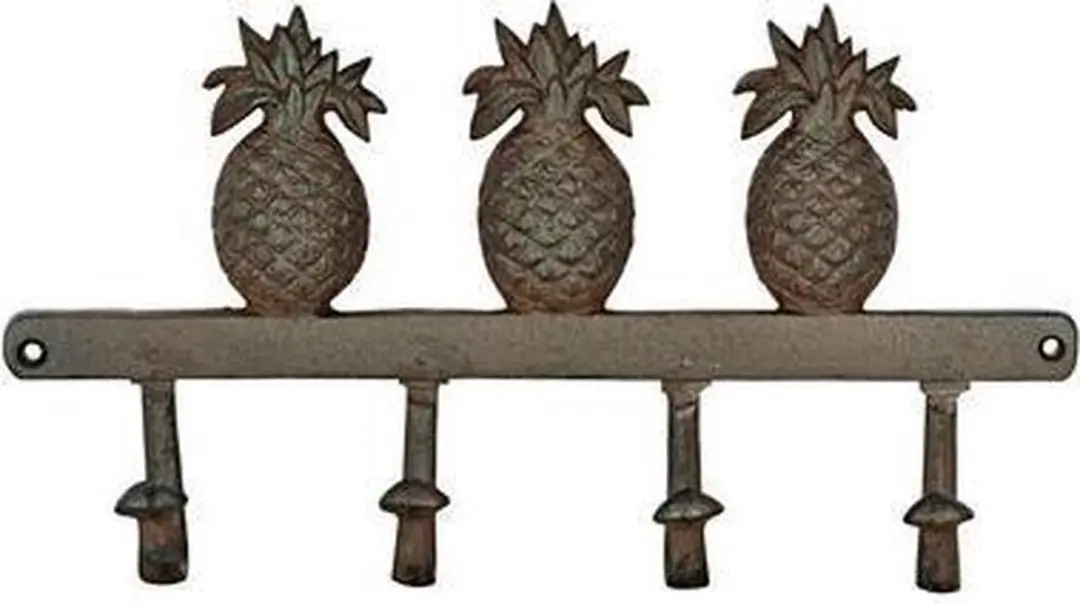 Kapstok 4 haaks ananas gietijzer