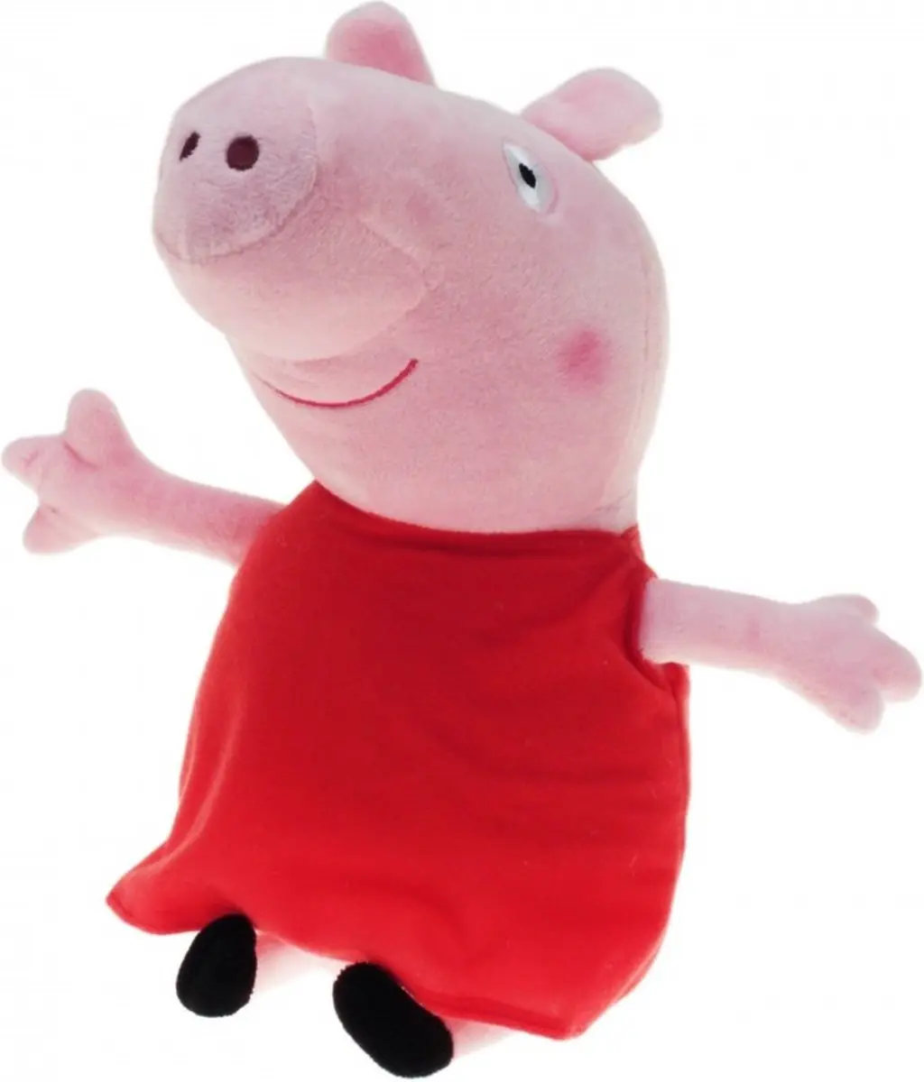 Pluche Peppa Pig/Big knuffel met rode outfit 28 cm speelgoed