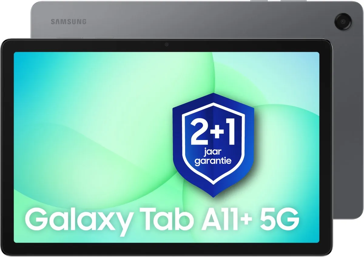 Samsung Galaxy Tab A11 Plus - 5G - 256GB - Gray + 1 jaar extra garantie