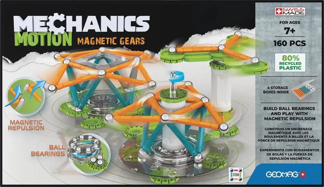 Geomag Mechanics Motion RE 3 Magnetic Gears - 160 delig - afbeelding 6 van 6