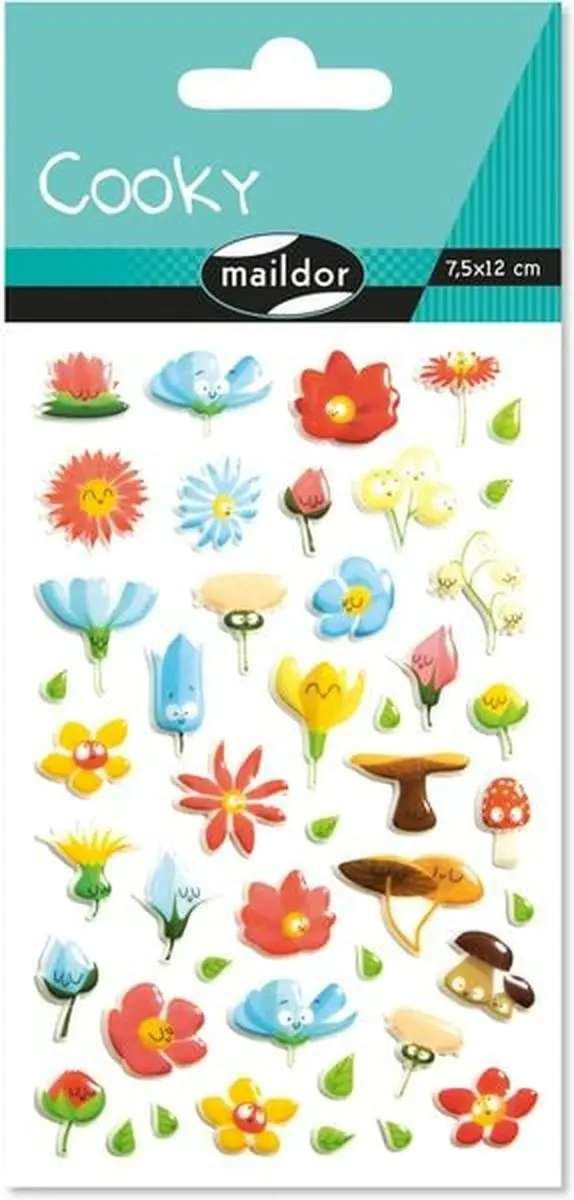 COOKY 3D STICKERS BLOEMEN