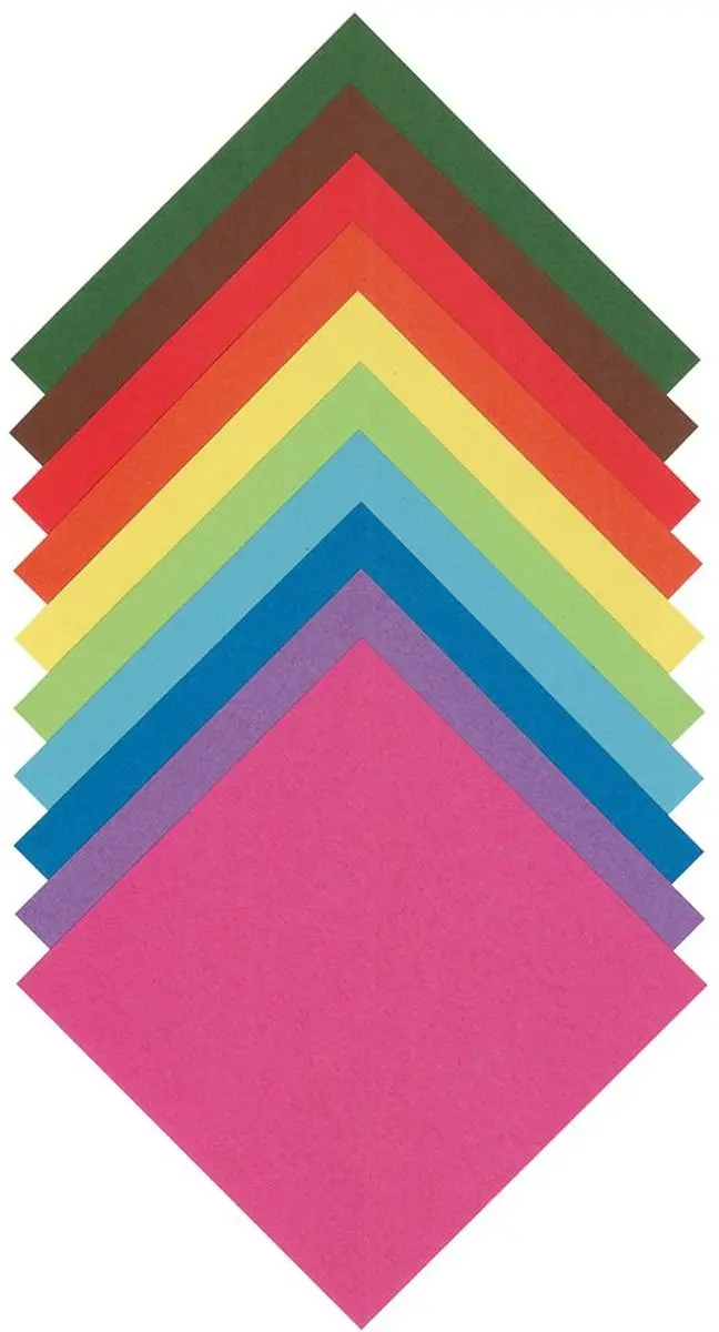 Folia Origami Papier 70g 20x20cm - 500 vel - Assorti - afbeelding 3 van 6