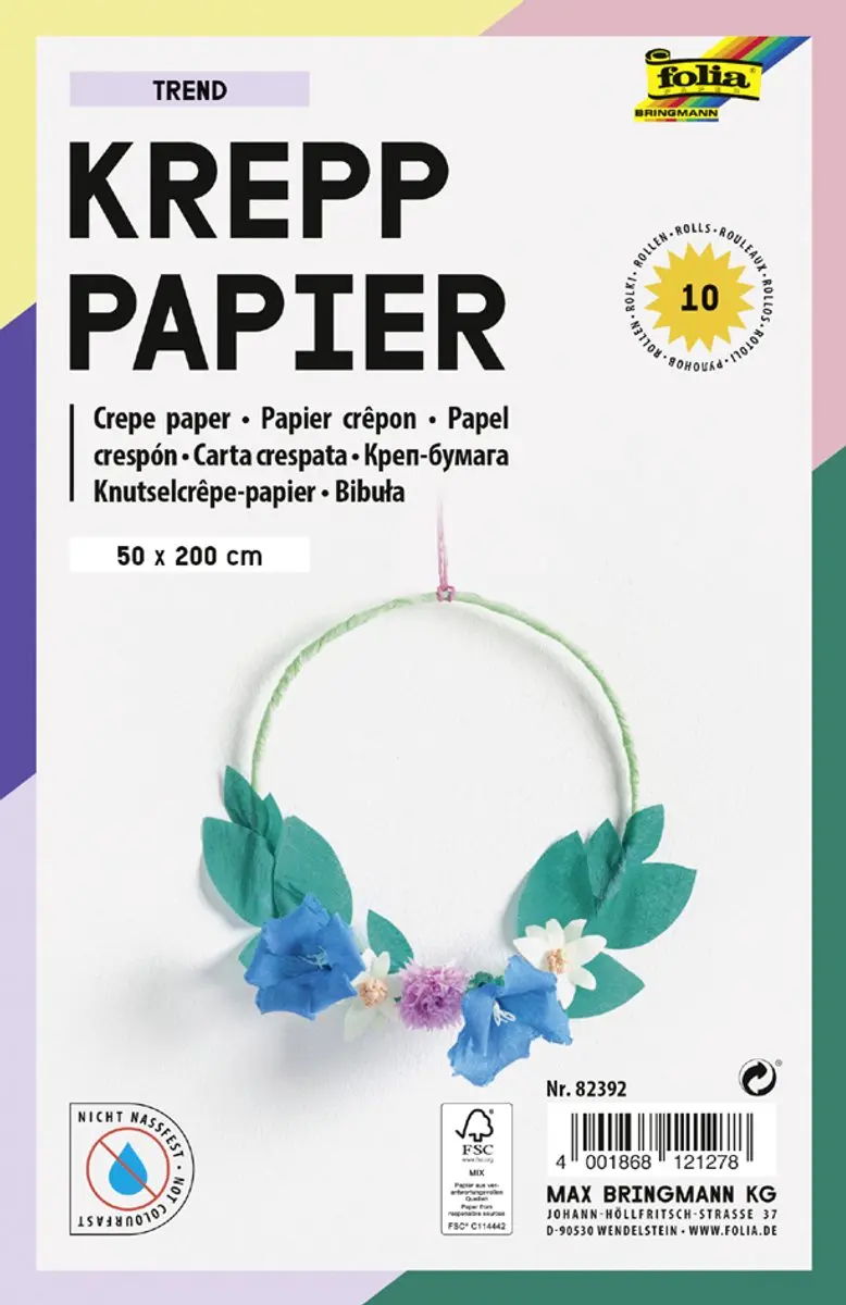 Folia Crêpepapier Basis - 10 kleuren - afbeelding 6 van 6