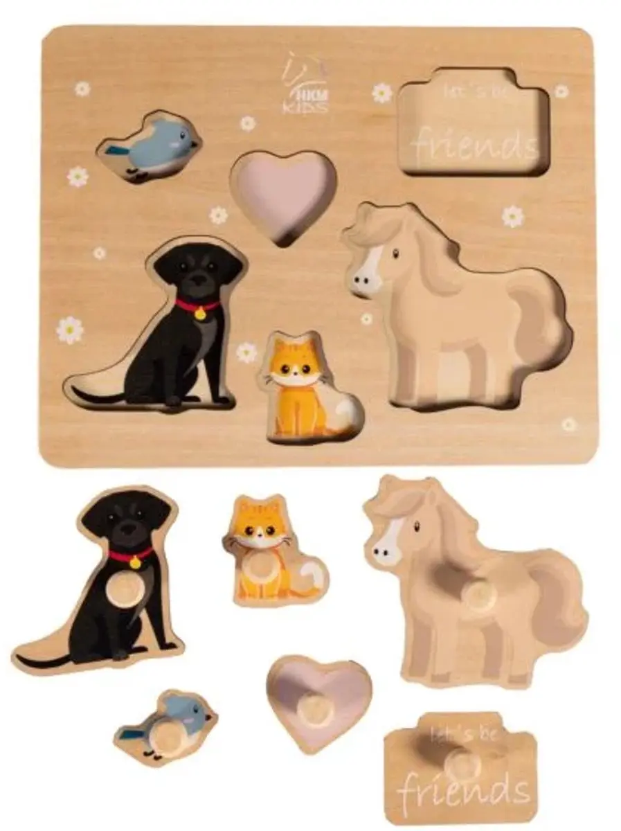 HKM Houten Knoppuzzel Dieren