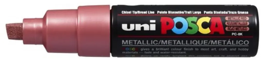 Posca PC-8K Verfstift Metallic Rood