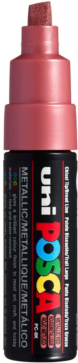 Posca PC-8K Verfstift Metallic Rood - afbeelding 3 van 6