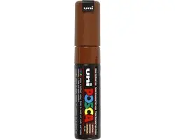 Posca PC-8K Verfstift Bruin - Schuine Punt Breed - afbeelding 5 van 6