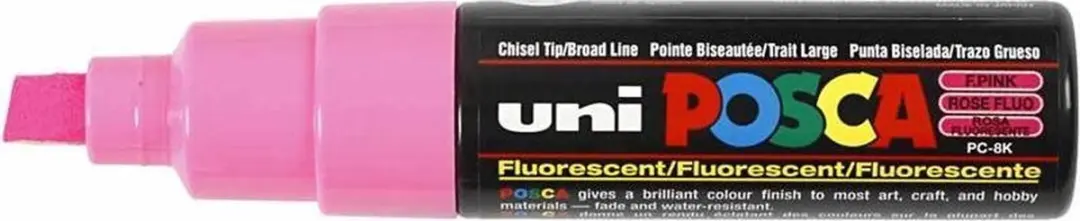 Posca PC-8K Verfstift Fluoriserend Roze - afbeelding 6 van 6