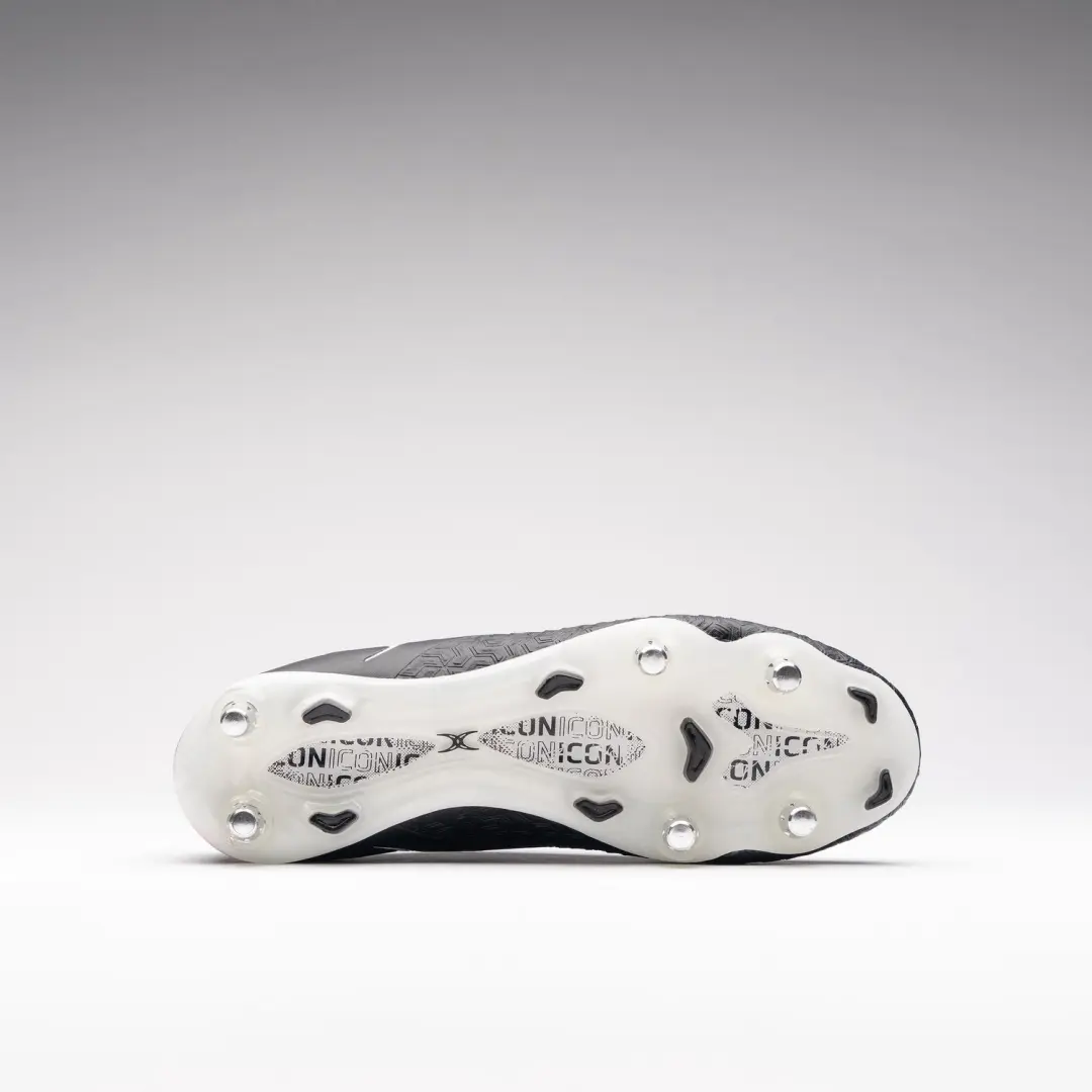 Gilbert Icon Vapour 6S Rugbyschoenen - Zwart/Grijs - afbeelding 2 van 2