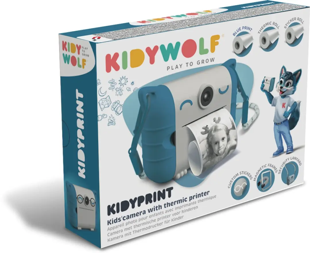 Kidywolf Kidyprint KIDYPRINT-BU Kindercamera - Blauw - afbeelding 3 van 6
