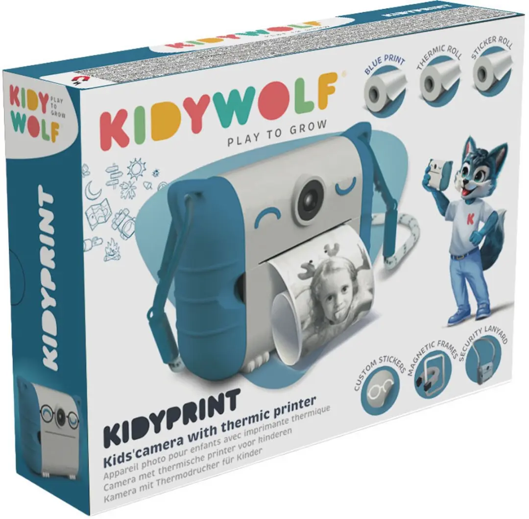 Kidywolf Kidyprint KIDYPRINT-BU Kindercamera - Blauw - afbeelding 2 van 6