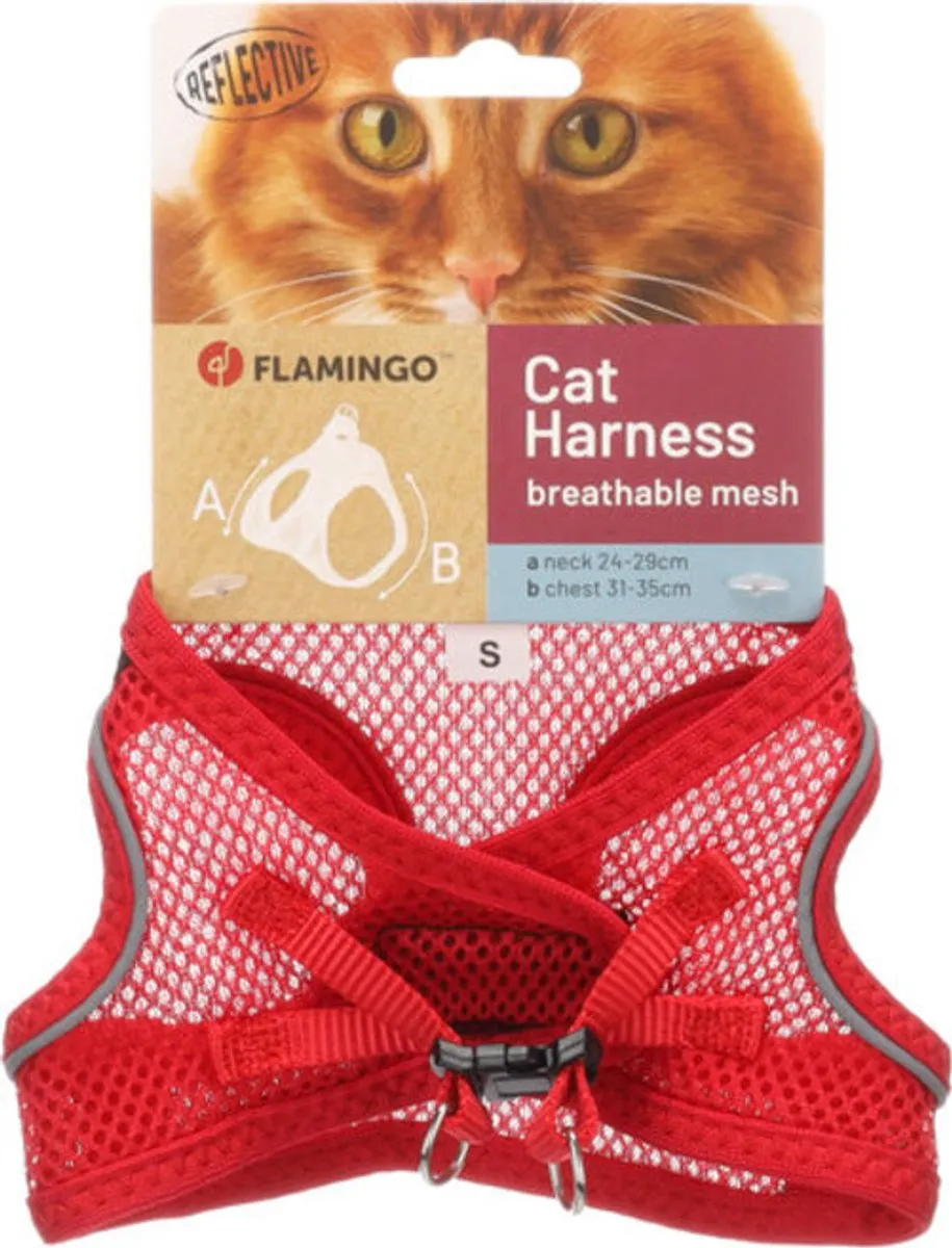 Flamingo Kattenharnas Step&Go Berta - Rood S