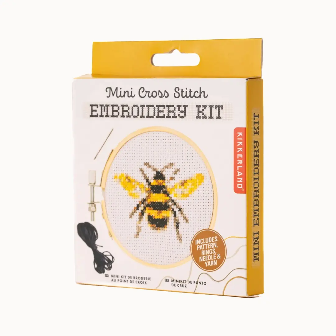 Kikkerland Mini borduurset Bij