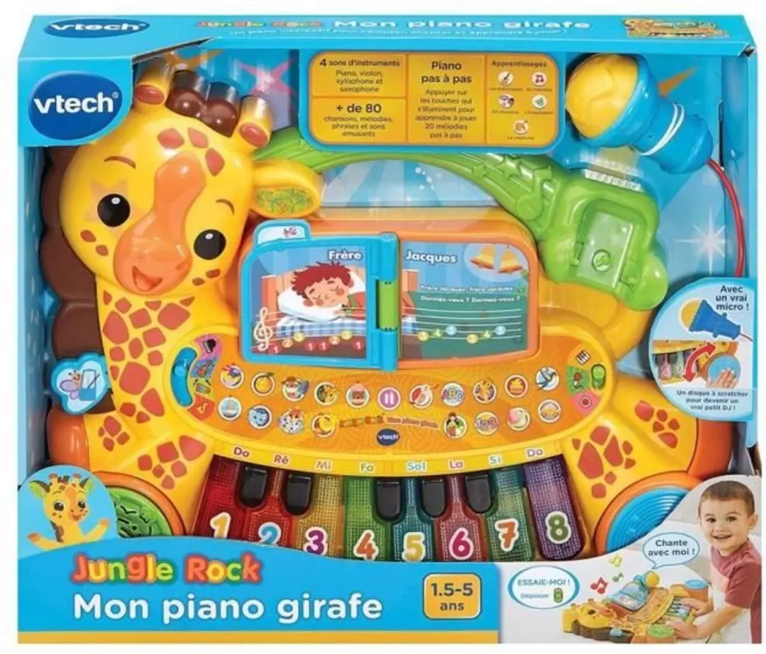 VTech Jungle Rock Mijn Piano Giraf - afbeelding 2 van 6