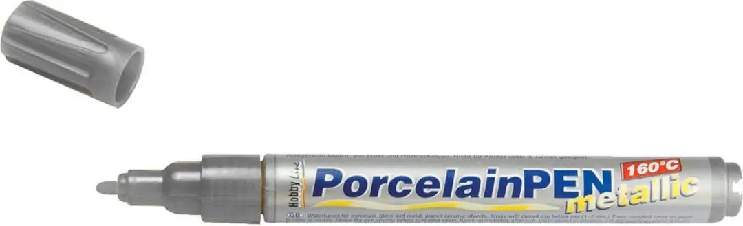 Kreul Porseleinstift Metallic Zilver - 160 °C - afbeelding 5 van 6