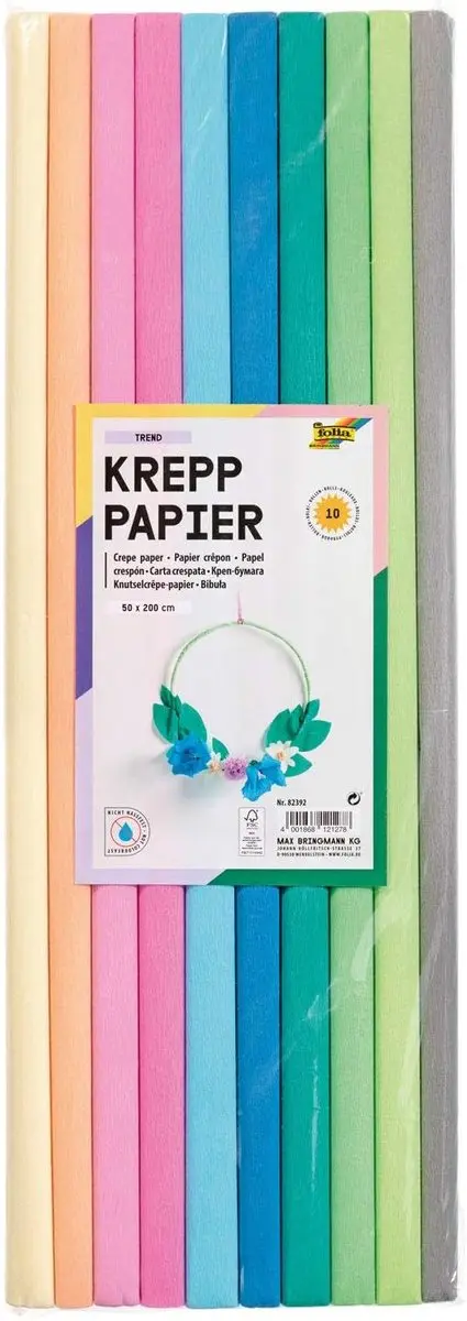 Folia Crêpepapier Trend - 10 kleuren - afbeelding 6 van 6