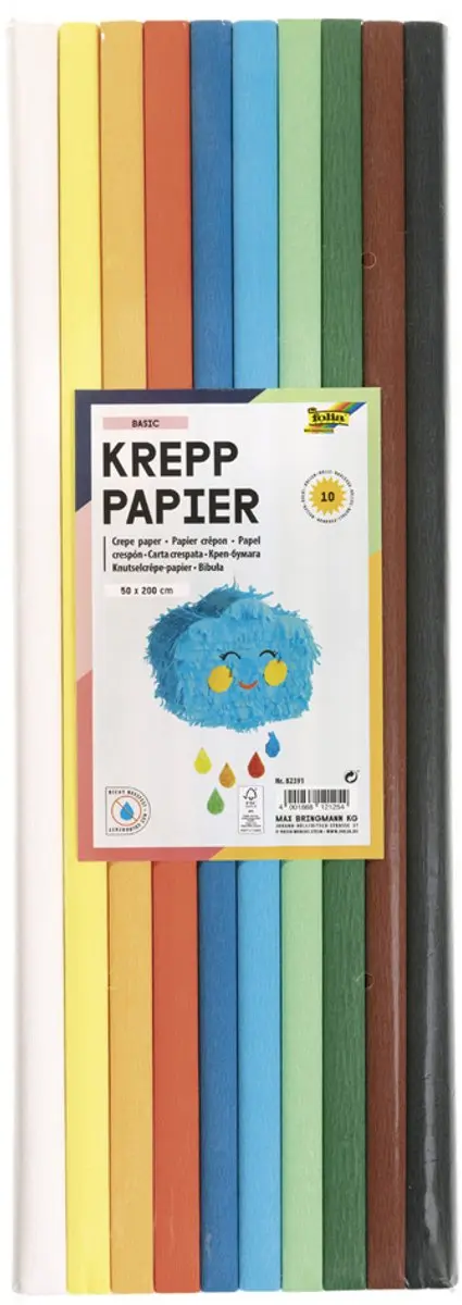 Folia Crêpepapier Trend - 10 kleuren - afbeelding 2 van 6