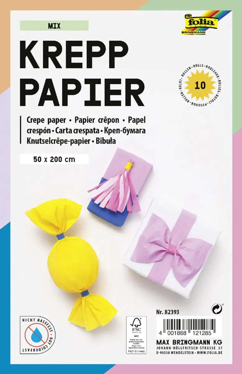 Folia Crêpepapier Trend - 10 kleuren - afbeelding 3 van 6