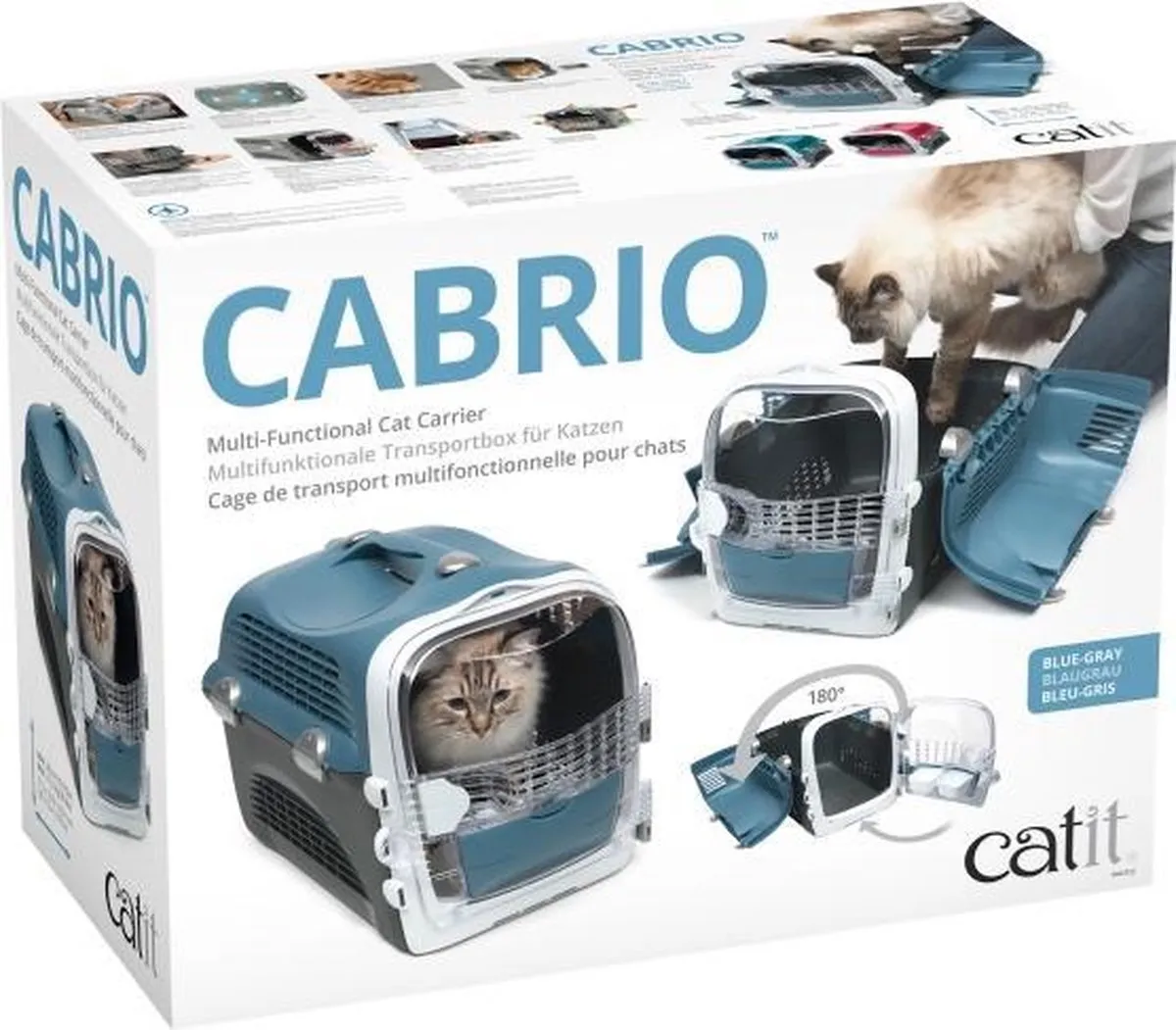 Catit Ca Cabrio Reismand 53x27x40,5cm - Blauw/grijs