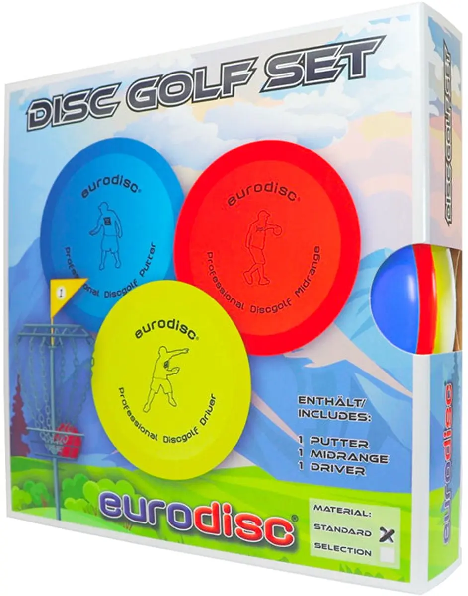 Discgolf disc Eurodisc Discgolf start set standaard EDSSSA Multikleur ‎24 x 21
