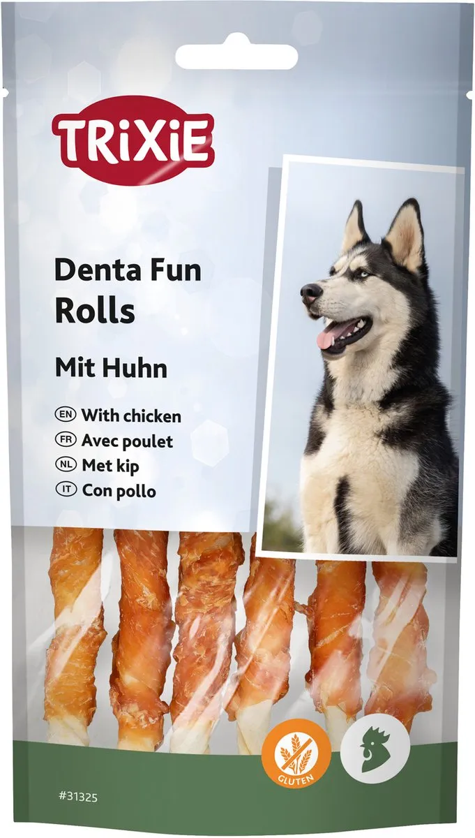 Trixie Denta Fun Chicken Chewing Rolls 250g - afbeelding 5 van 6