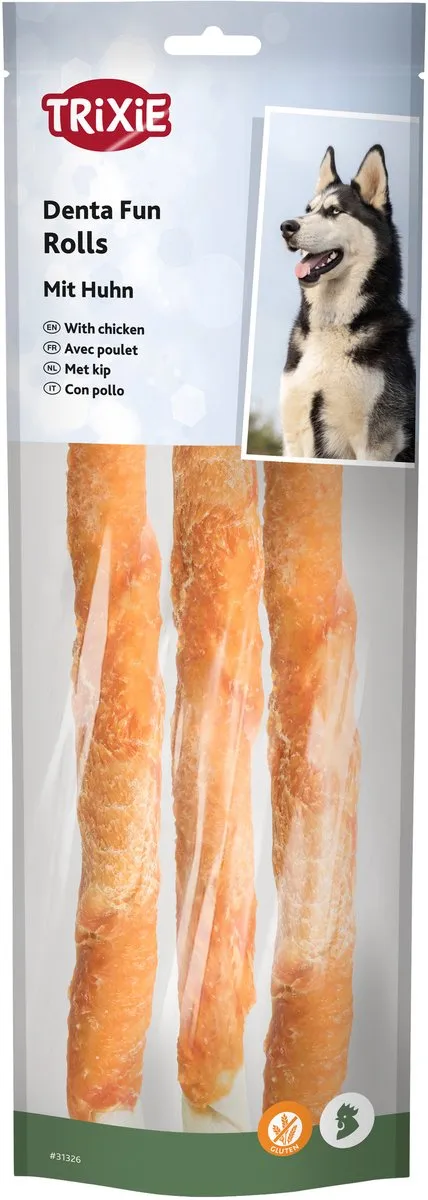 Trixie Denta Fun Chicken Chewing Rolls 250g