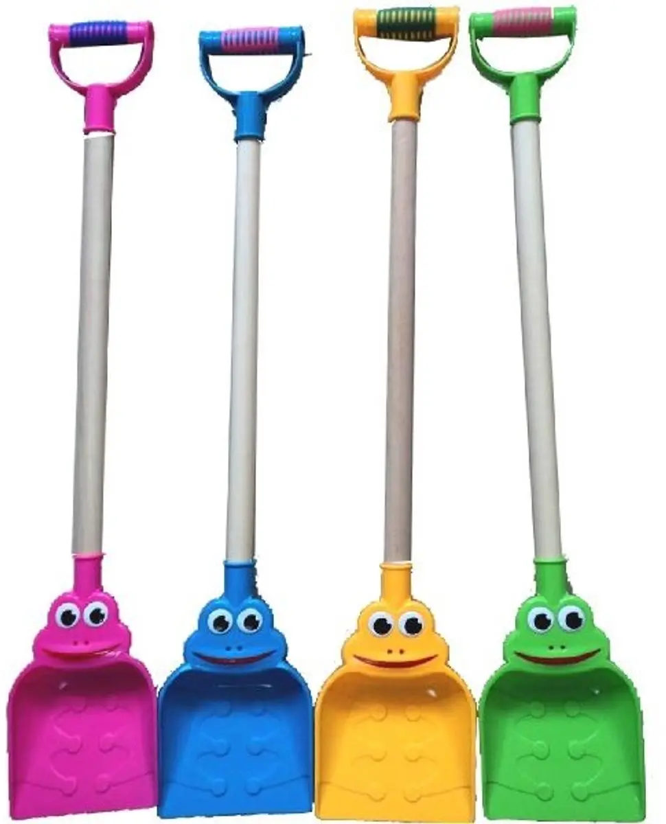 Vdm Schep plastic kikker 76cm roze