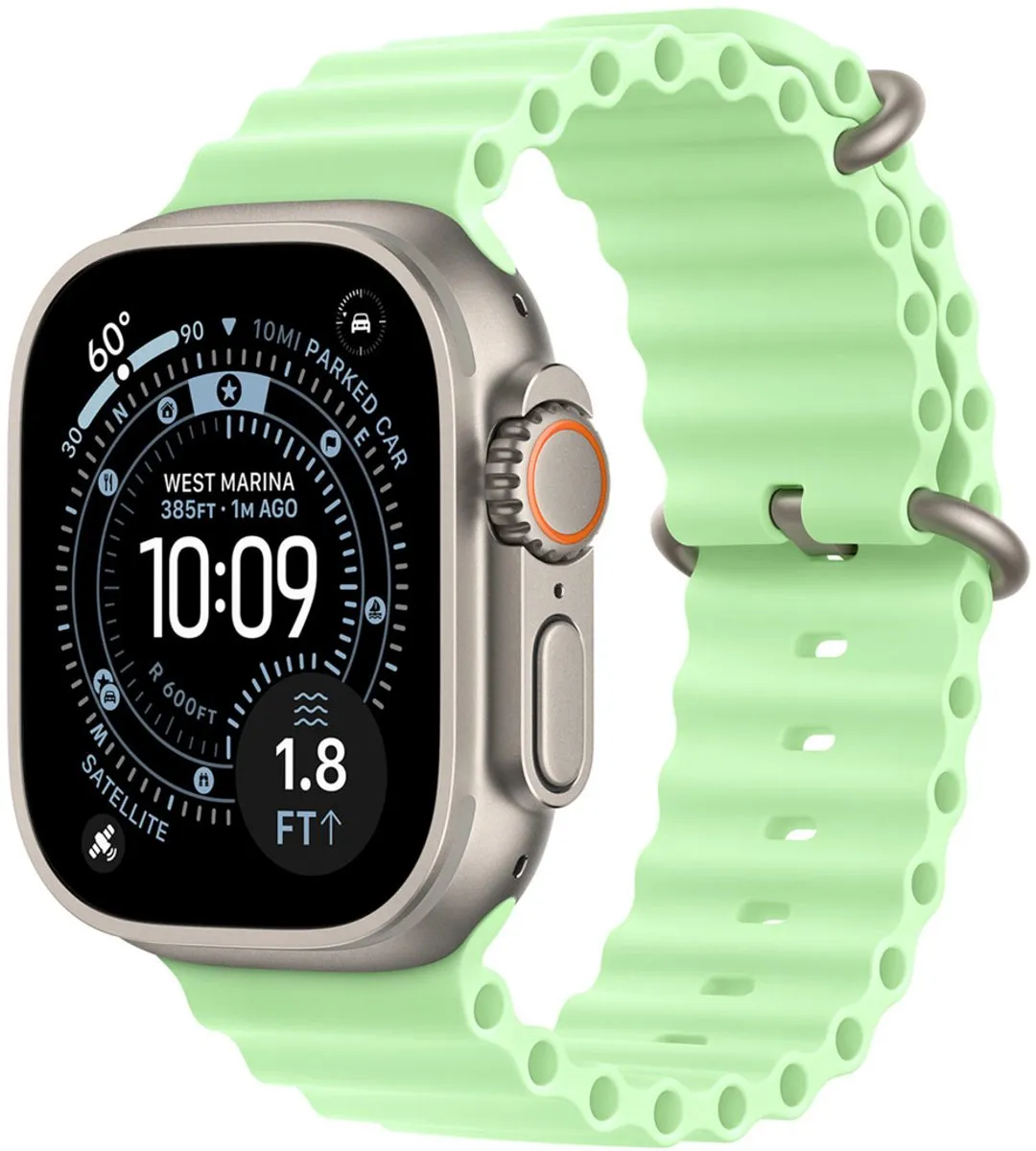 Apple Ocean Band Apple Watch 44/45/46/49mm - Groen